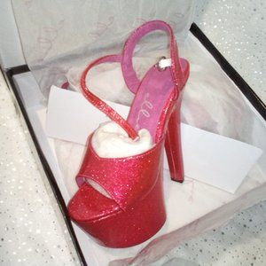 Ellie Shoes 711-BABBLE Platform Sandals, Fuchsia, 6 M US